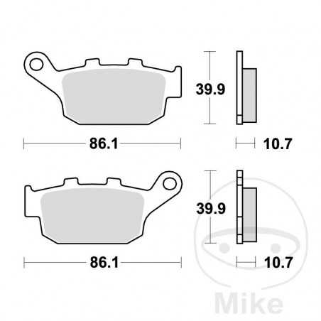 TRW Sintered rear brake pads ALTN:7322803 787.16.68
