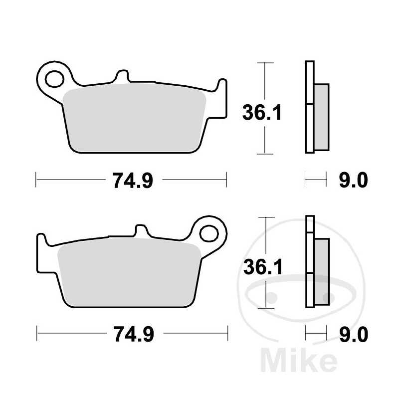 TRW Standard brake pads 787.03.16