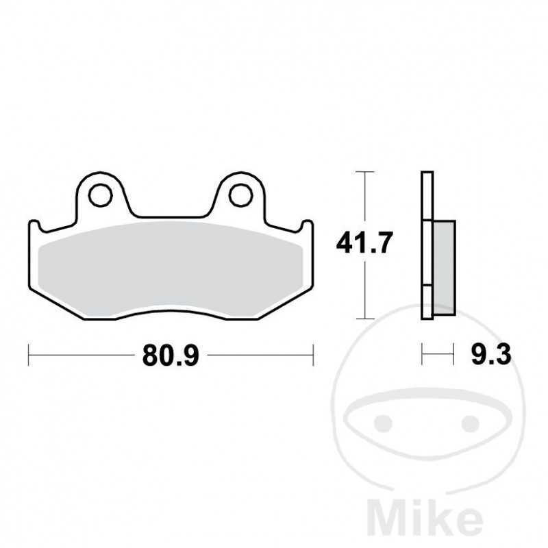 TRW SINTERED BRAKE PADS SCOOTER ALTN: 7323017 787.35.24