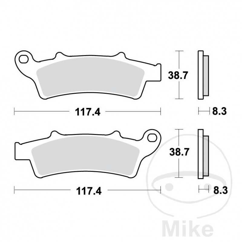 TRW SINTERED BRAKE PADS SCOOTER ALTN:7323454 787.38.70