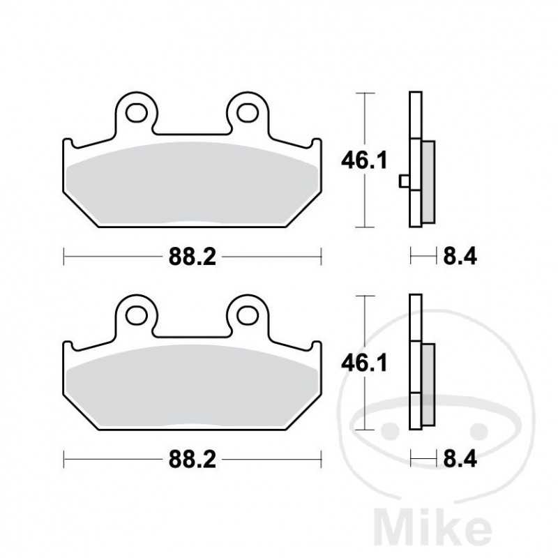 TRW SINTERED BRAKE PADS SCOOTER ALTN:7323108 787.40.35