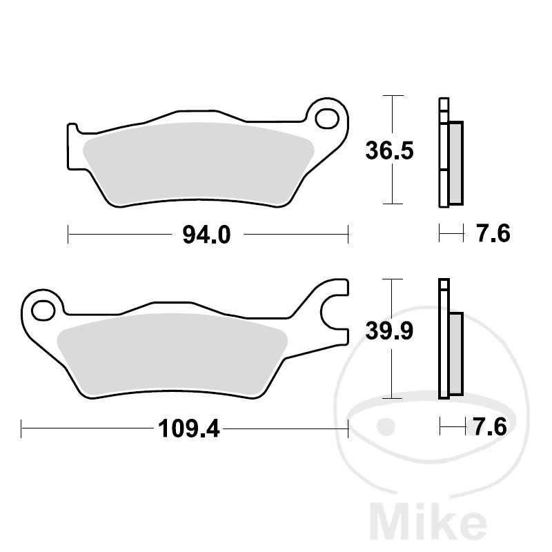 TRW SINTERED BRAKE PADS TRQ ALTN: 7370221 787.03.61