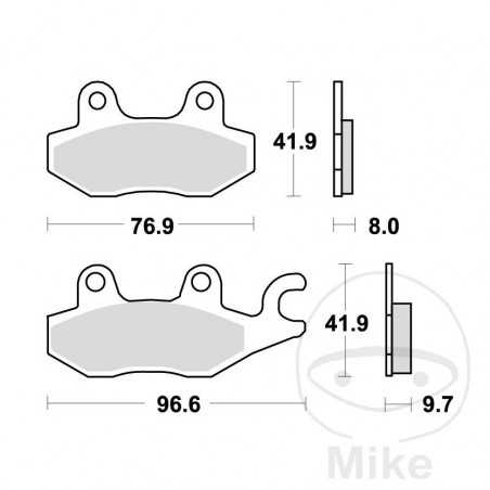 TRW Sintered rear brake pads ALTN:7328826 787.04.12
