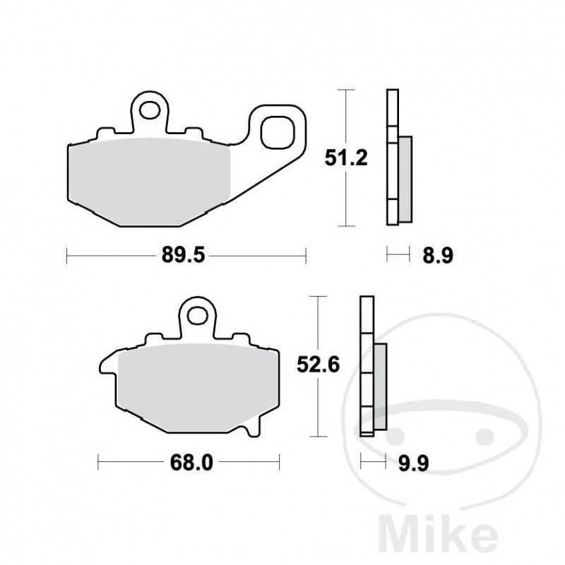 TRW Sintered rear brake pads ALTN:7329279 787.05.79