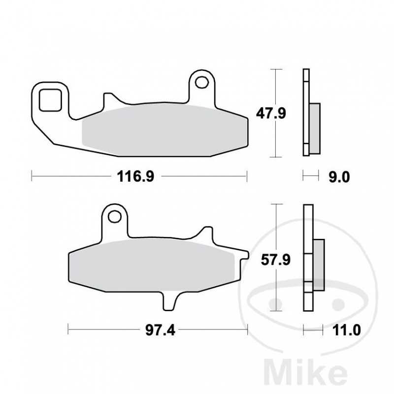 TRW Sintered front brake pads ALTN: 7321185 787.25.59