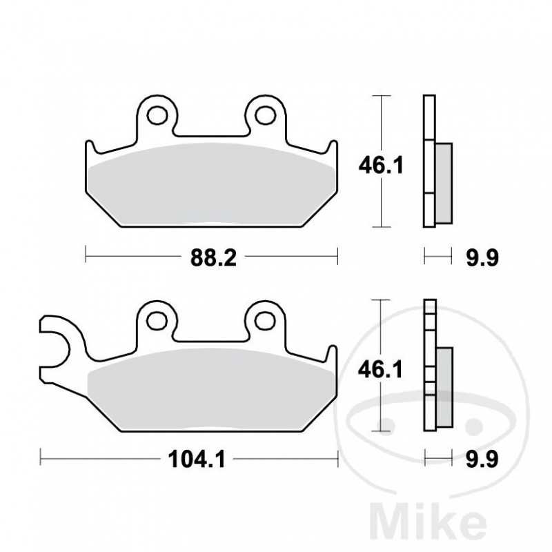 TRW Sintered front brake pads ALTN: 7321219 787.25.83
