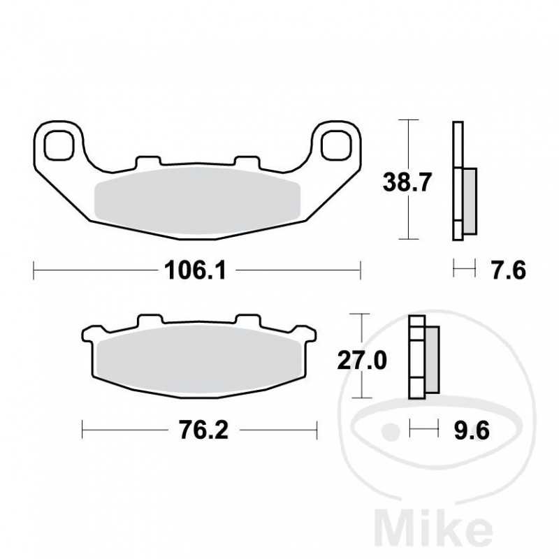 TRW Sintered front brake pads ALTN: 7375116 787.33.26