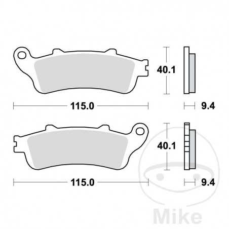 TRW SINTERED BRAKE PADS SCOOTER ALTN:7322969 787.36.15