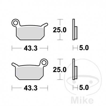 TRW SINTERED BRAKE PADS SI ALTN: 7320625 787.42.33