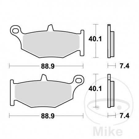 TRW Sintered rear brake pads ALTN:7322191 787.45.06