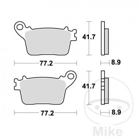 TRW Sintered rear brake pads ALTN:7322431 787.45.14