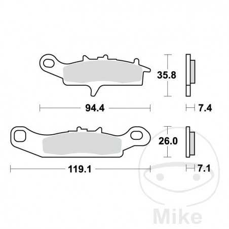 TRW SINTERED BRAKE PADS SI ALTN: 7325731 787.45.71