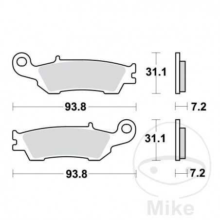 TRW SINTERED BRAKE PADS SI ALTN: 7322555 787.47.53