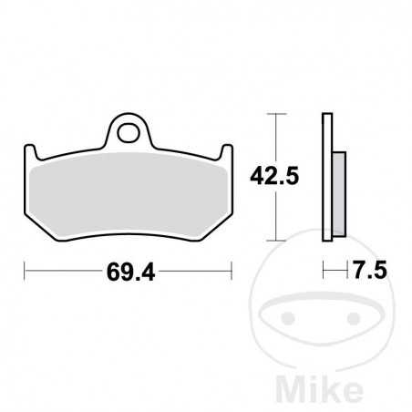 TRW Sintered rear brake pads ALTN:7324106 787.48.60