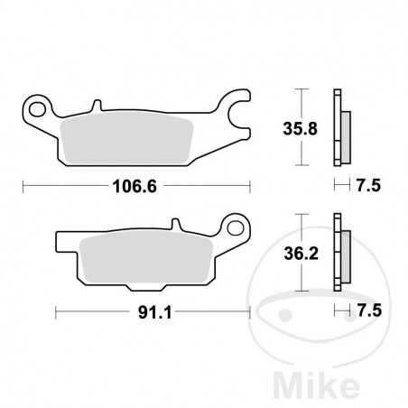 TRW SINTERED BRAKE PADS SI ALTN: 7321227 787.48.78