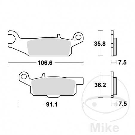 TRW SINTERED BRAKE PADS SI ALTN: 7321235 787.48.94