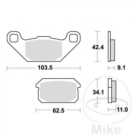 TRW SINTERED BRAKE PADS SI ALTN: 7320063 787.49.10