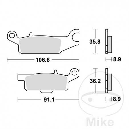 TRW SINTERED BRAKE PADS SI ALTN: 7321243 787.49.15