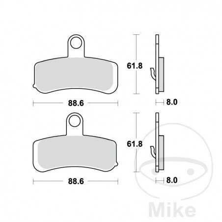 TRW Front brake pad set PC 7870292