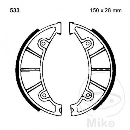 EBC spring brake shoes 732.51.78