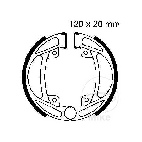 EBC brake shoes without spring 732.58.97