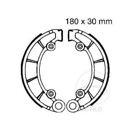 EBC brake shoes without spring 732.80.65