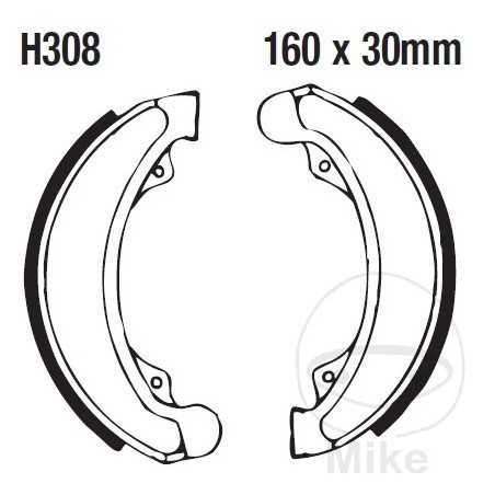EBC brake shoes without spring 737.02.04