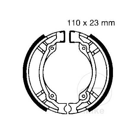 EBC brake shoes without spring 737.76.74