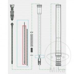 KAYABA fork piston rod 773.11.01