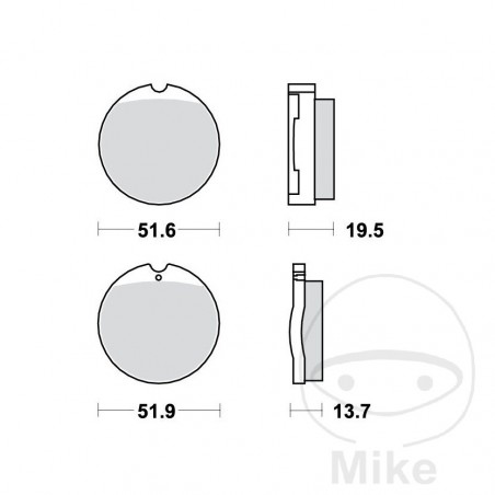 TRW Standard brake pads ALTN: 7326093 787.12.70