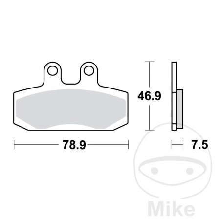 TRW Standard brake pads SCOOTER ALTN: 7320252 787.22.11