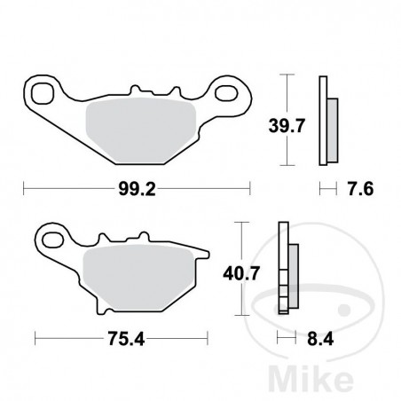 TRW Standard brake pads OFFROAD ALTN: 7379431 787.54.20