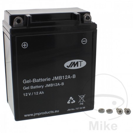 JMT motorcycle gel battery YB12A-B ALTN: 7070550 3299 0095 707.00.98