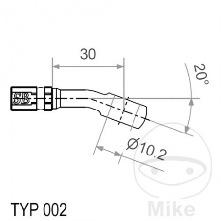Banjo for brake hose TYP002 10 MM 20 757.22.82