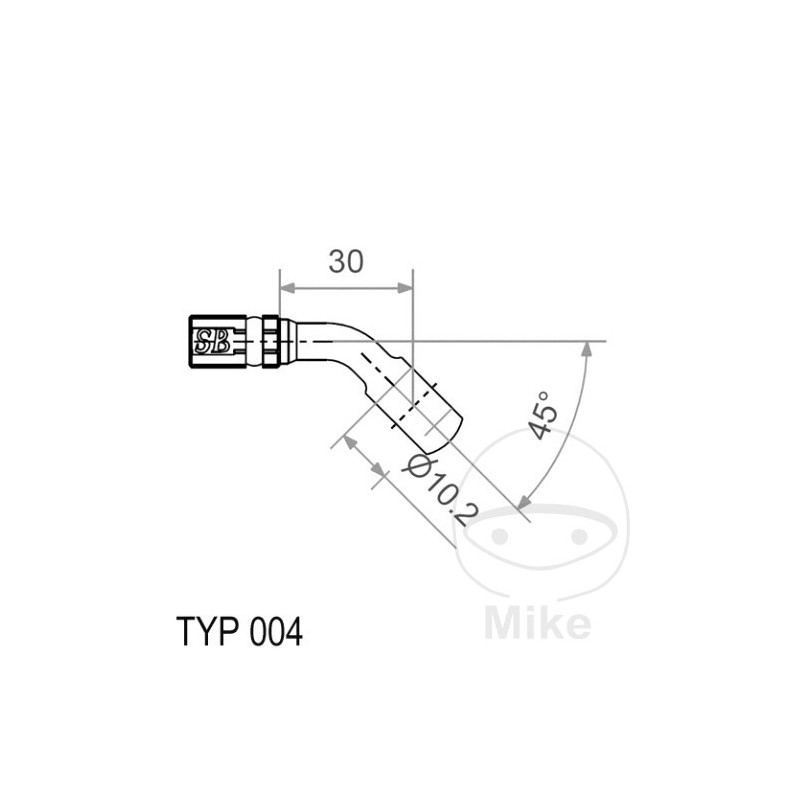 Banjo para latiguillo de freno TYP004 10 MM 45 757.18.21