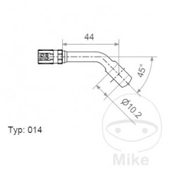 Banjo for brake hose TYP014 10 MM 45 757.02.49