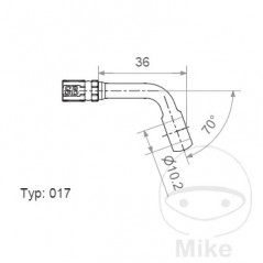 Banjo para latiguillo de freno TYP017 10 MM 70 757.02.54