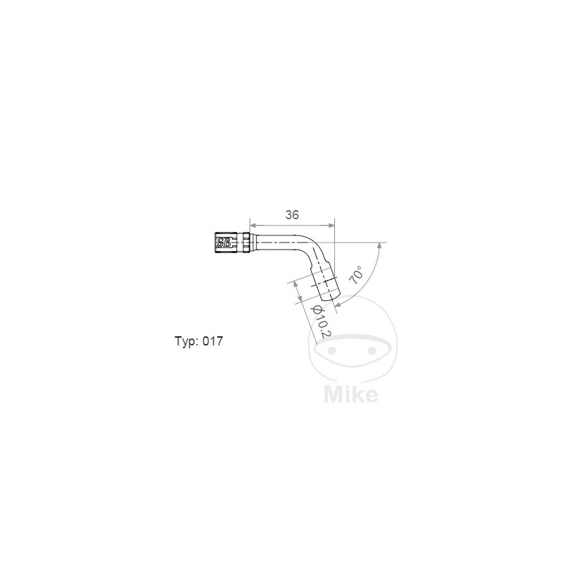 Banjo para latiguillo de freno TYP017 10 MM 70 757.02.54