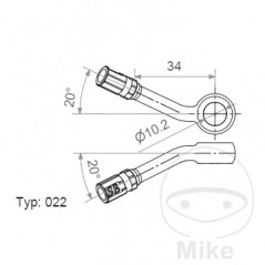 Banjo for brake hose TYP022 10 MM 20+20 757.02.63