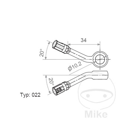 Banjo for brake hose TYP022 10 MM 20+20 757.02.63