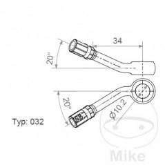 Banjo for brake hose TYP032 10 MM 20+20 757.02.68