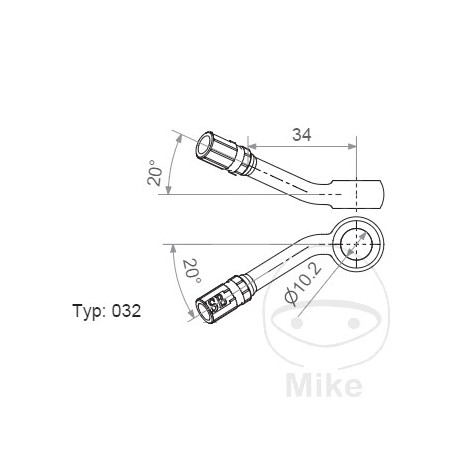 Banjo for brake hose TYP032 10 MM 20+20 757.02.68