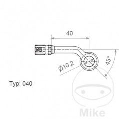 Banjo for brake hose TYP040 10 MM INOX 45S 757.04.06