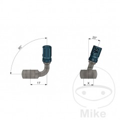 Banjo for brake hose TYP029 10 MM 90+20 SR INOX 757.16.88