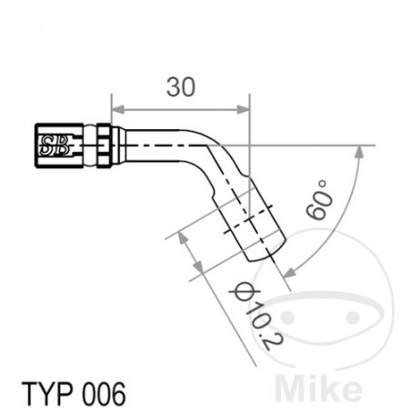 Banjo for brake hose TYP006 10 MM 60 757.23.65