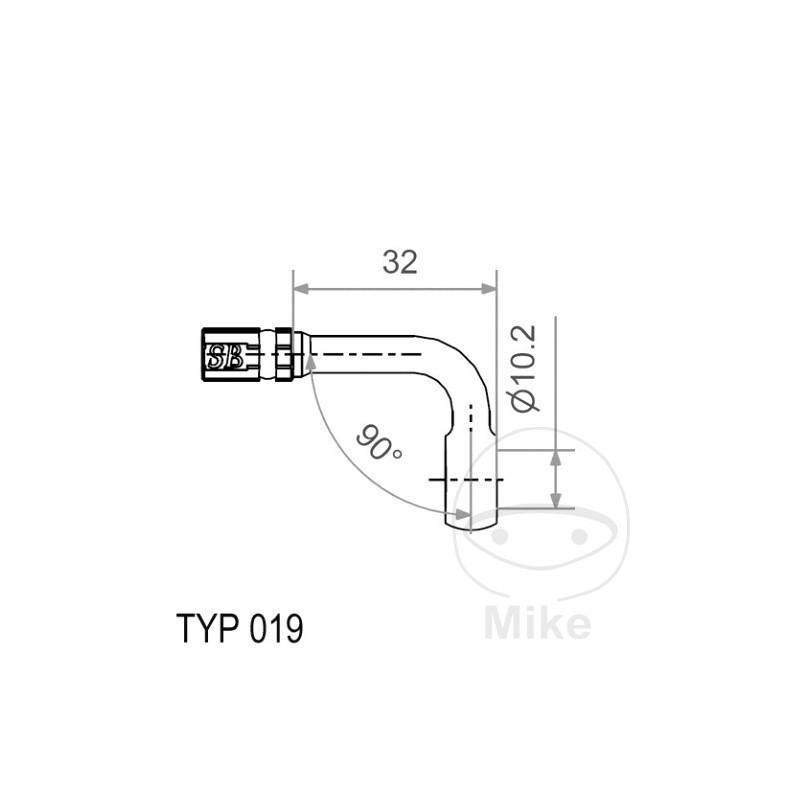 Banjo para latiguillo de freno TYP019 10 MM 90 757.18.54