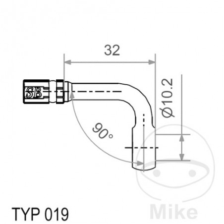 Banjo para latiguillo de freno TYP019 10 MM 90 757.18.54