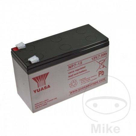 YUASA MAINTENANCE FREE MOTORCYCLE BATTERY NP 7-12 707.16.81