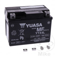 YUASA Factory activated maintenance free battery YTX4L WET 707.01.66