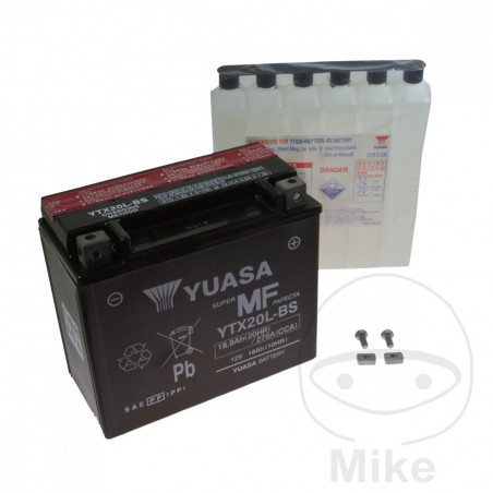 YUASA Maintenance-free battery with electrolyte YTX20L-BS 707.08.08